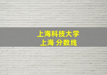 上海科技大学 上海 分数线